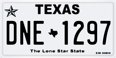 TX license plate DNE1297