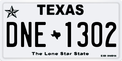 TX license plate DNE1302