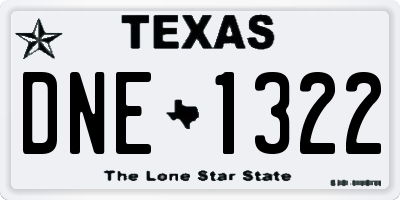 TX license plate DNE1322