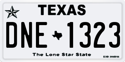 TX license plate DNE1323