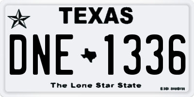 TX license plate DNE1336