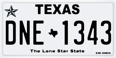 TX license plate DNE1343