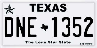 TX license plate DNE1352