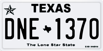 TX license plate DNE1370
