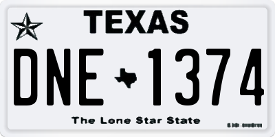 TX license plate DNE1374
