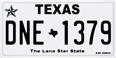 TX license plate DNE1379