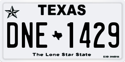 TX license plate DNE1429
