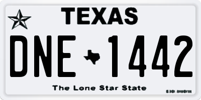 TX license plate DNE1442