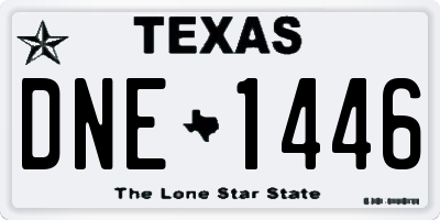 TX license plate DNE1446