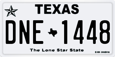 TX license plate DNE1448