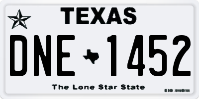 TX license plate DNE1452