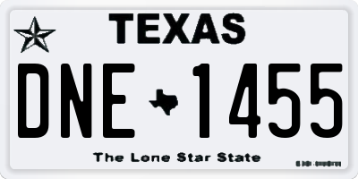 TX license plate DNE1455