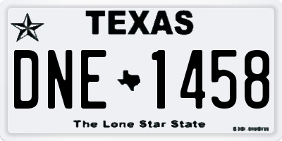 TX license plate DNE1458