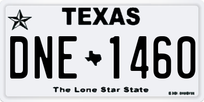 TX license plate DNE1460