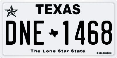 TX license plate DNE1468