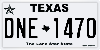 TX license plate DNE1470