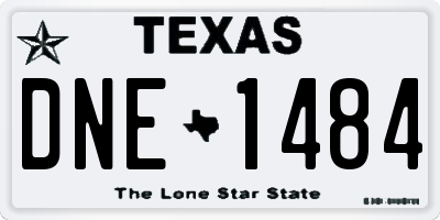 TX license plate DNE1484