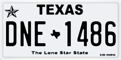 TX license plate DNE1486