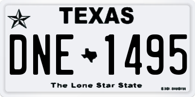 TX license plate DNE1495