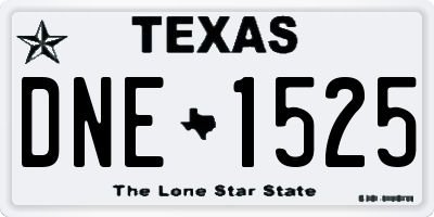 TX license plate DNE1525