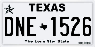 TX license plate DNE1526