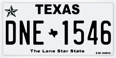 TX license plate DNE1546