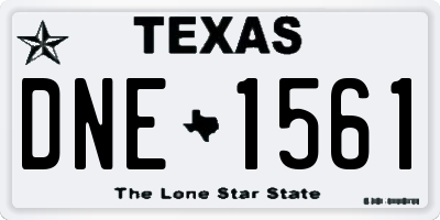 TX license plate DNE1561