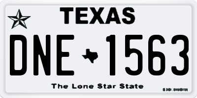 TX license plate DNE1563