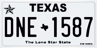 TX license plate DNE1587