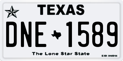TX license plate DNE1589