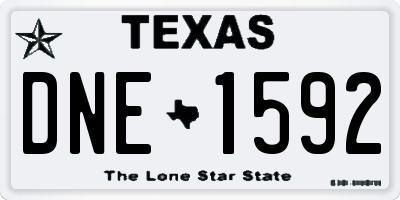 TX license plate DNE1592