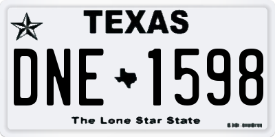 TX license plate DNE1598