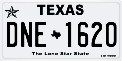 TX license plate DNE1620