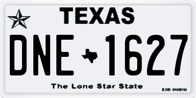TX license plate DNE1627