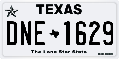 TX license plate DNE1629
