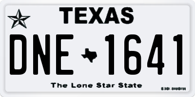 TX license plate DNE1641