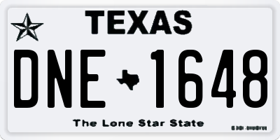 TX license plate DNE1648