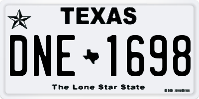 TX license plate DNE1698