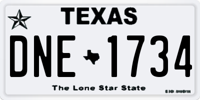 TX license plate DNE1734