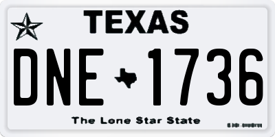 TX license plate DNE1736