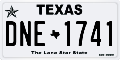 TX license plate DNE1741
