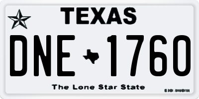 TX license plate DNE1760