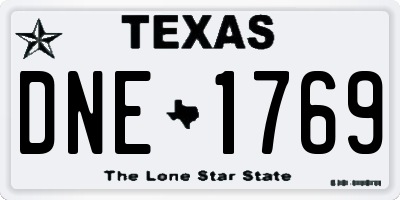 TX license plate DNE1769