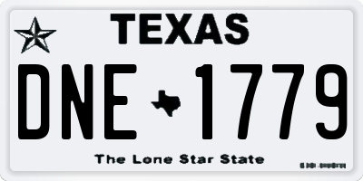 TX license plate DNE1779