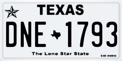 TX license plate DNE1793