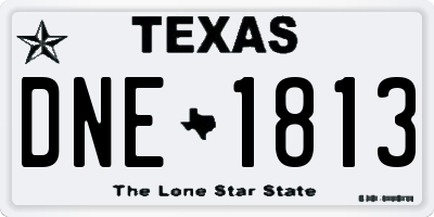 TX license plate DNE1813