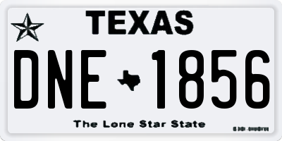 TX license plate DNE1856