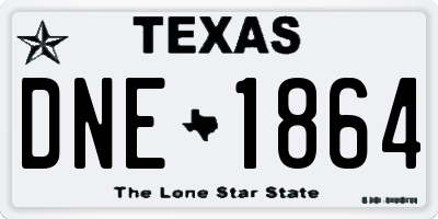 TX license plate DNE1864