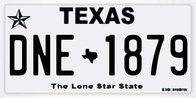 TX license plate DNE1879