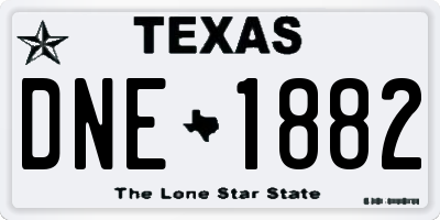 TX license plate DNE1882